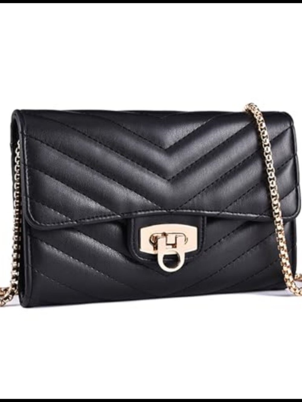 Small Quilted PU Leather Crossbody Sling Bag Phone Holder Women